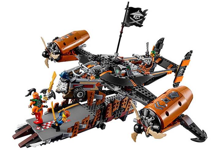 幻影忍者系列/飞天海盗要塞/厄运堡垒号/乐拼06028积木同款/非乐高但