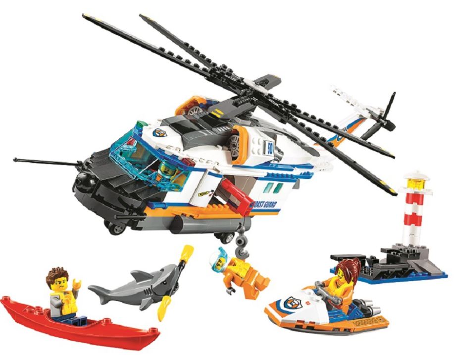 博乐10754 city城市系列/海岸重型救援直升机/02068同款/非60166/兼容