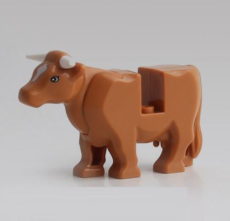 jm010 袋装积木人偶 动物 牛