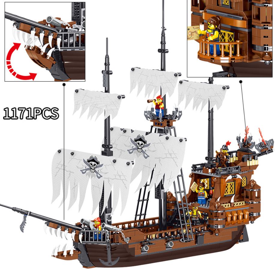 哲高1802 加勒比海盗系列 海盗船之流浪者号 神鬼奇航 拼装积木